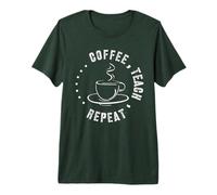 Coffee Teach Repeat Funny Coffee Lover Motivation Teachers Premium T-Shirt