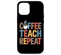Coffee Teach Repeat Teacher Educator Humor Case for iPhone 12/12 Pro