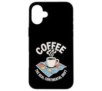 Coffee The Real Continental Drift Funny Coffee Map Case for iPhone 16 Plus