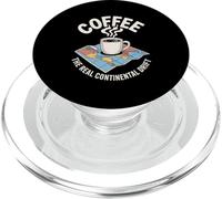 Coffee The Real Continental Drift Funny Coffee Map PopSockets PopGrip for MagSafe