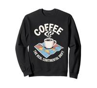 Coffee The Real Continental Drift Funny Coffee Map Sweatshirt