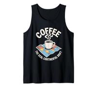 Coffee The Real Continental Drift Funny Coffee Map Tank Top