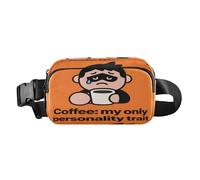 Coffee The Trait Fashion Running Belt Bag Waist Pack for Women Men Large Capacity with Adjustable Strap for Shopping Sports Work mariconeras de cintura para hombre