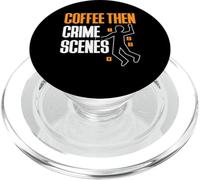 Coffee Then Crime Scenes Forensic Science PopSockets PopGrip for MagSafe