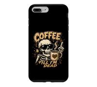 Coffee Till I'm Dead Skeleton Caffeine Humor Case for iPhone 7 Plus/8 Plus
