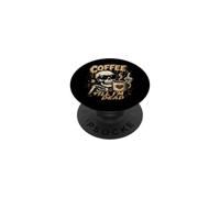 Coffee Till I'm Dead Skeleton Caffeine Humor PopSockets Adhesive PopGrip