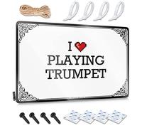 Coffee Tin Sign I Love Playing Trumpet Tin Sign Backyard Bar Decor Boys Bedroom Accessories(20X30CM)