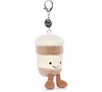 (Coffee-To-Go) Bartholomew Bear Bag Charm Croissant Clip-On Keychain Bag Charm Collection Plush Toys