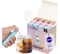 Coffee to the Moo Nitro Cold Brew Coffee Concentrate - Mix Pack (KETO, Collagen & Mushroom Coffee) | Instant Iced or Hot | Pocket/Purse Sized, Travel & Gifts Friendly | Makes 12 Cups
