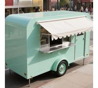 Coffee Trailer Compact Mobile Bar Trailer, Efficient Food Truck Equipment for On The Go Coffee Service