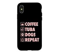 Coffee Tuba Dogs Repeat Life Simple Basic Icons Case for iPhone X/XS
