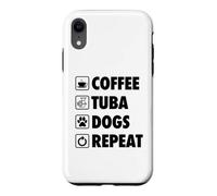 Coffee Tuba Dogs Repeat Life Simple Basic Icons Case for iPhone XR