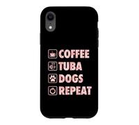 Coffee Tuba Dogs Repeat Life Simple Basic Icons Case for iPhone XR