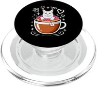 Coffee Turkish Angora Donut Ankara Cat PopSockets PopGrip for MagSafe