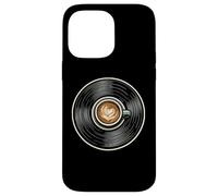 Coffee Vinyl Record Graphic for DJs Music Lovers Case for iPhone 14 Pro Max