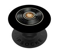 Coffee Vinyl Record Graphic for DJs Music Lovers PopSockets Adhesive PopGrip
