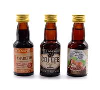 Coffee Vodka + Hazelnut + Amaretto Flavouring Kit - 3 x 25ml Alcohol-Free Essence Set for Liqueur or Vodka - Makes 3 x 750ml Bottles