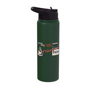 Coffee Vs Monday Fight Office Humor Monday Stainless Steel Insulated Water Bottle