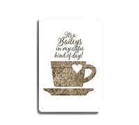 Coffee Wall Art Baileys In My Coffee Instant Kitchen Or Dining Room Art Metal Sign Wall Decor Poster Metal Sign 8X12 Inches