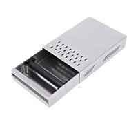 Coffee Waste Knock Box Drawer, 304 Stainless Steel Large Capacity Coffee Grounds Bin with Quiet Rubber Bar, 35x25cm Worktop Organiser for Home Kitchen & Coffee Shop