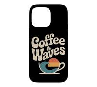 Coffee & Waves Surfing Surfer Beach Coffee Lover Surf Case for iPhone 14 Pro Max