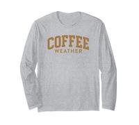 Coffee Weather Fall Coffee Lover Cozy Pumpkin Spice Varsity Long Sleeve T-Shirt