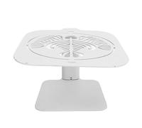 Coffee Weighing Rack, Adjustable Height Carbon Steel Scale Stand with Design, Scale Rod Protection Holder for Coffee Machine and Electronic Scales (White Latte Pattern)