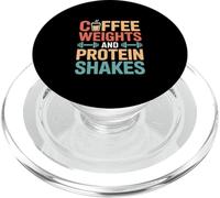 Coffee Weights Protein Shakes Funny Saying PopSockets PopGrip for MagSafe