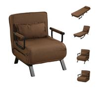 (Coffee) WestWood 4-in-1 Convert Folding Sofa Bed Floor Chair Recliner Sleeper Lounger
