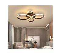(Coffee, White Light) AC220V-240V 60CM Nordic Style Living Room Ceiling Light Creative Fashion Dining Room Lamp Simple Modern Aluminum LED Bedroom Light