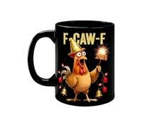 Coffee with Hen Print - Ceramic Drink Container | Coffee Cups with Design | For Men Women Home Work Morning Routine Birthday Party Weekend Relaxation Moments