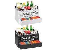 Coffee , Wooden Countertop Storage Box, Kitchen Accessory Stand, Tea Sugar Holder, Condiment Tray, Wooden Coffee with Drawer for Home, Hotel, Restaurant, Countertop Use