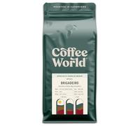 Coffee World, Brazil Brigadeiro Single Origin, Roasted in Cambridge, Whole Coffee Beans, Retail Bag (1kg)