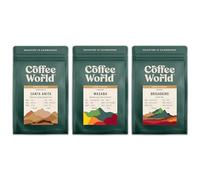Coffee World, Speciality Lovers Bundle, Single Origin, Roasted in Cambridge, Whole Coffee Beans, Retail Bag (3 x 250g)