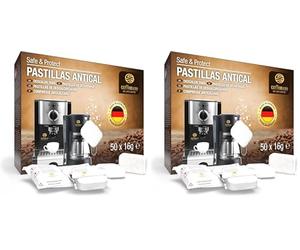 Coffeeano 50x descaling tablets XL for fully automatic coffee machines and coffee makers. Descaling tabs compatible with Jura, Siemens, Krups, Bosch, Miele, Melitta, WMF and many more (Pack of 2)