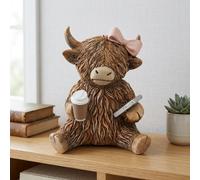 Coffeeholic Highland Cow Decorative Ornament