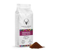 Coffeeholic Midnight Barrel Roast Ground Coffee 1kg, Dark Roast Smoky Oak Notes, Strong Black Coffee for Cafetiere, Espresso Machines & Moka Pot