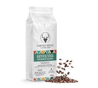 Coffeeholic Revolver Bourbon Blend Coffee Beans 1kg Bag- Intensity 4/5, Dark Roast Italian-Style Signature Blend, Strong Arabica Whole Coffee Beans with Caramel & Cocoa Notes, Bold Espresso Coffee