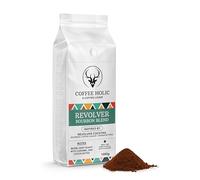 Coffeeholic Revolver Cocktail Bourbon Blend Ground Coffee 1kg Bold Deep Roast with Caramel & Cocoa Notes Ground Coffee for Cafetiere, Espresso Machines & Moka Pot