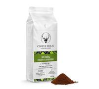 Coffeeholic Roma Night Espresso Ground Coffee 1kg Dark Smooth Italian Roast Ground Coffee for Espresso Machines, Cafetiere & Moka Pot Classic Late Night Espresso