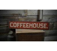 Coffeehouse Old Style SignPrimitive Rustic Vintage 275 for Indoor Outdoor Yard Street Signs 16x4 inches