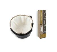 CoffeeSock GOTS Certified Organic Cotton Reusable Coffee Filters 6-12 Cup Natural