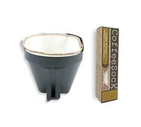 CoffeeSock GOTS Certified Organic Cotton Reusable Coffee Filters Cone 4 Natural