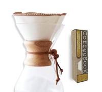 CoffeeSock GOTS Certified Organic Cotton Reusable Coffee Filters (Made to Fit Chemex) 6-3 cup chemex Natural