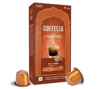 Coffeeza Caramel Flavoured Coffee Capsules, Intensity -7 | Aluminium Coffee Pods | 100% Arabica | Box of 1 (10 Capsules) | Brew Cold/Hot