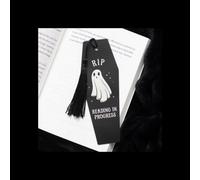 Coffin Bookmark Reading In Progress Rip Ghost Tassel