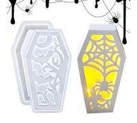 Coffin Casting Mold - Lamp Shade Mold for Home Decor,Halloween Table Lampshade Casting Handcraft for Bedroom Study Dining Table Living Room Bookshelf Bathroom