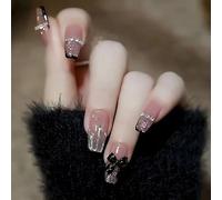 Coffin Nails Tips Fake Nails Glues On Stick On Press Artificial False For Womens Girls Gifts Acrylic Glues Nail For Women Clear