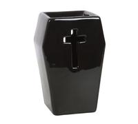 Gothic Coffin Oil Burner with Unique Cross Design - Unconventional Decor Piece and Ambient Tealight Holder - Statement Home Decor
