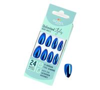 Coffin Press On Nails 24Pcs - Reusable Artificial Nails with Gel Shine for Women, Long Lasting & Easy Application, Perfect for Parties, Weddings, Daily Wear